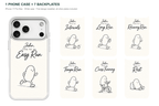 Running Days Personalized — 7 Backplates + 1 Phone Case — iPhone 17 Pro Max White case with all 7 backplates