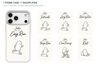 Running Days Personalized — 7 Backplates + 1 Phone Case — iPhone 17 White case with all 7 backplates