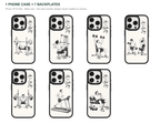 Training Days Personalized — 7 Backplates + 1 Phone Case — iPhone 16 Pro Max Black case — all designs shown installed; one case included