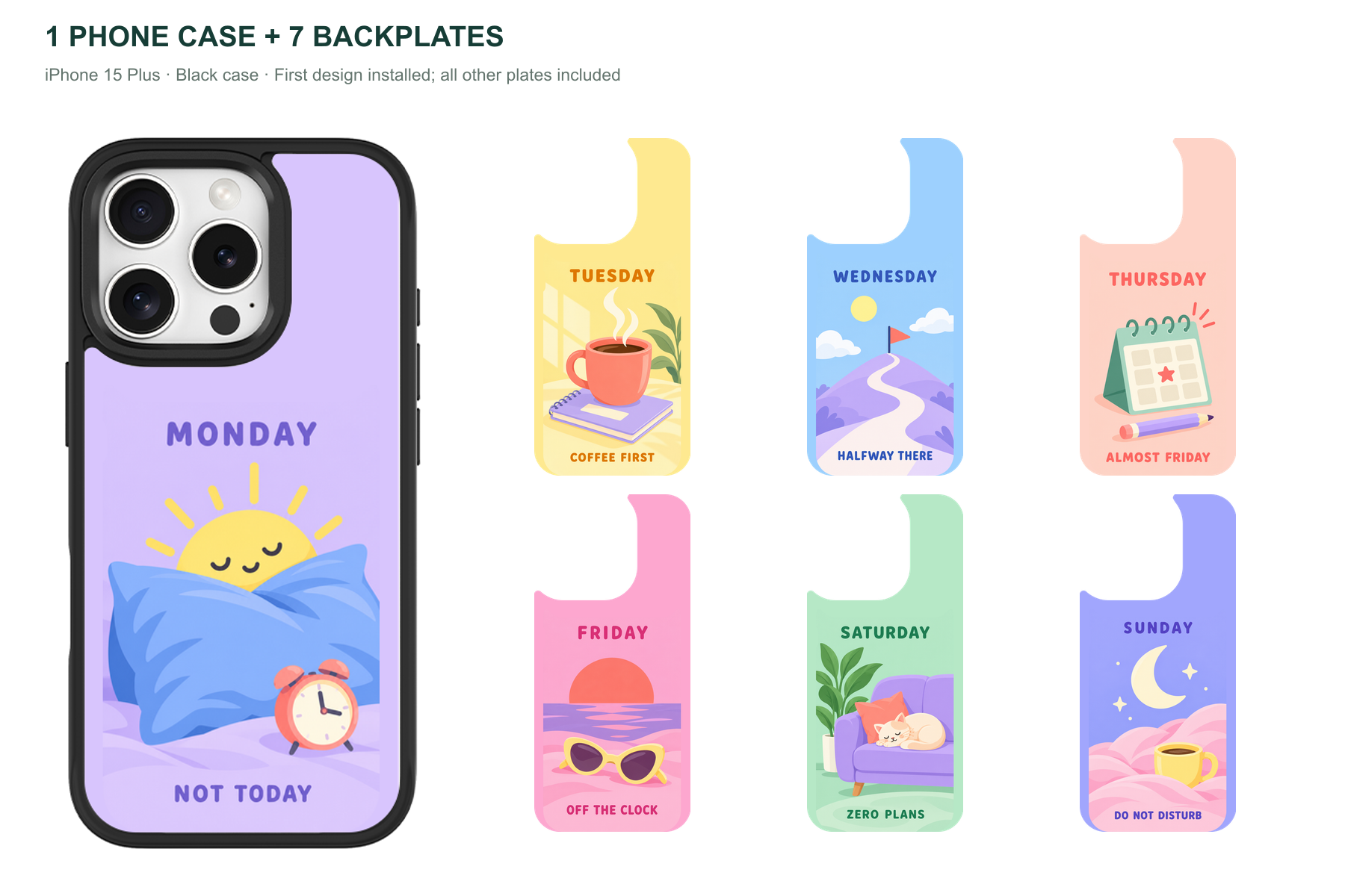 Seven Moods — 7 Backplates + 1 Phone Case Secondary image