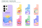 Seven Moods — 7 Backplates + 1 Phone Case (V2) — Samsung S25 Ultra White case with all 7 backplates