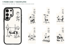 Training Days Personalized — 7 Backplates + 1 Phone Case — Samsung S25 Ultra Black case with all 7 backplates