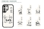 Training Days Personalized — 7 Backplates + 1 Phone Case — Samsung S26 Ultra Black case with all 7 backplates