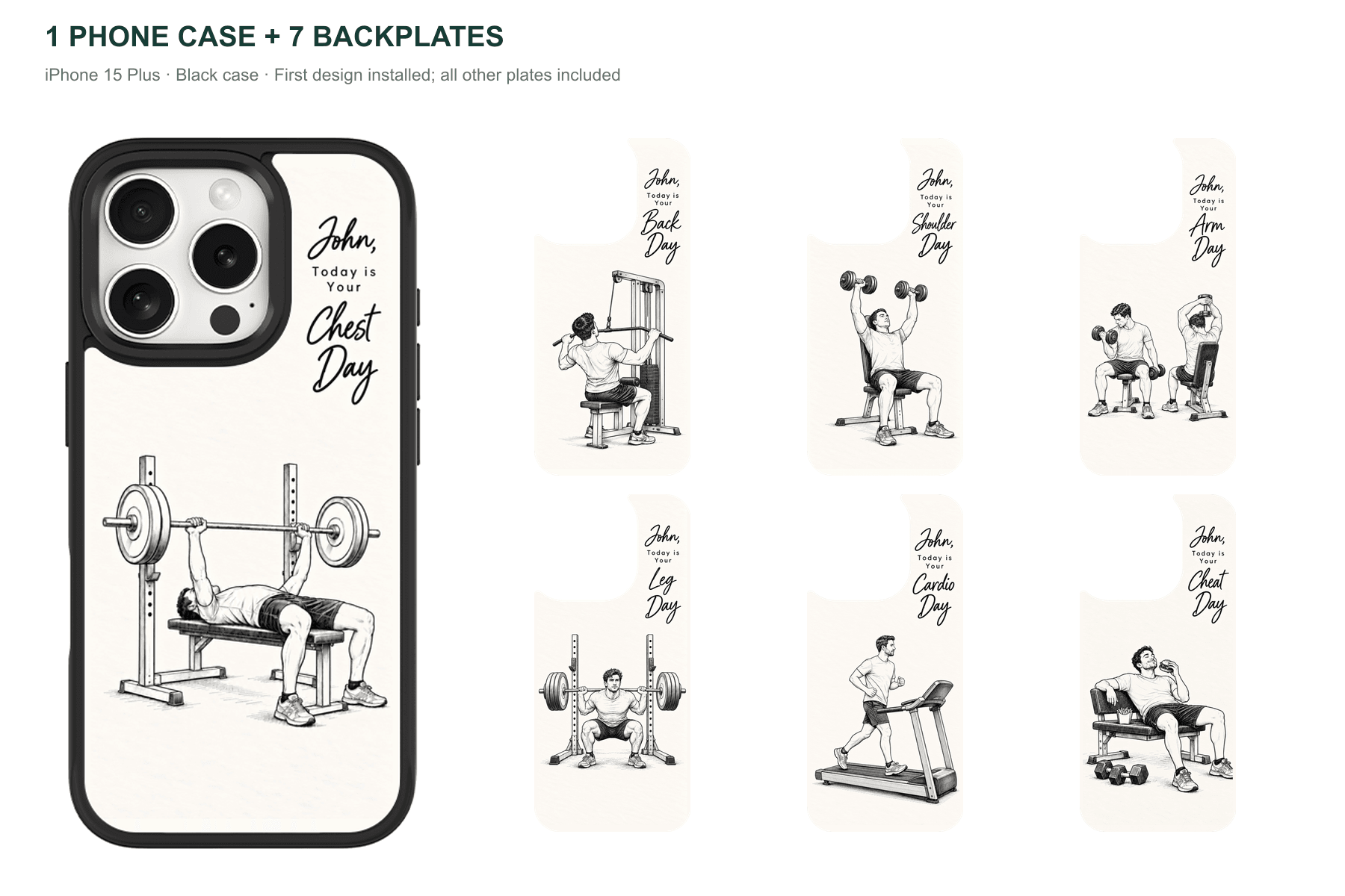 Training Days Personalized — 7 Backplates + 1 Phone Case Secondary image