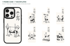 Training Days Personalized — 7 Backplates + 1 Phone Case — iPhone 15 Black case with all 7 backplates