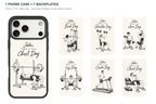 Training Days Personalized — 7 Backplates + 1 Phone Case — iPhone 17 Pro Black case with all 7 backplates