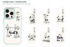 Training Days Personalized — 7 Backplates + 1 Phone Case — iPhone 15 Green case with all 7 backplates
