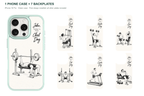 Training Days Personalized — 7 Backplates + 1 Phone Case — iPhone 16 Pro Green case with all 7 backplates