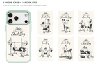 Training Days Personalized — 7 Backplates + 1 Phone Case — iPhone 18 Pro Green case with all 7 backplates