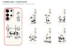 Training Days Personalized — 7 Backplates + 1 Phone Case — Samsung S25 Ultra Pink case with all 7 backplates