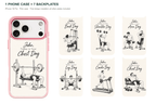 Training Days Personalized — 7 Backplates + 1 Phone Case — iPhone 18 Pro Pink case with all 7 backplates