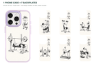 Training Days Personalized — 7 Backplates + 1 Phone Case — iPhone 16 Plus Purple case with all 7 backplates