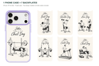 Training Days Personalized — 7 Backplates + 1 Phone Case — iPhone 18 Pro Max Purple case with all 7 backplates