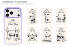 Training Days Personalized — 7 Backplates + 1 Phone Case — iPhone 18 Pro Purple case with all 7 backplates