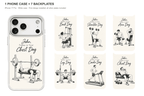 Training Days Personalized — 7 Backplates + 1 Phone Case — iPhone 17 Pro White case with all 7 backplates