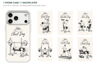 Training Days Personalized — 7 Backplates + 1 Phone Case — iPhone 18 Pro White case with all 7 backplates